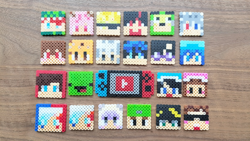 マイクラ実況者　YouTuber　アイロンビーズ　図案